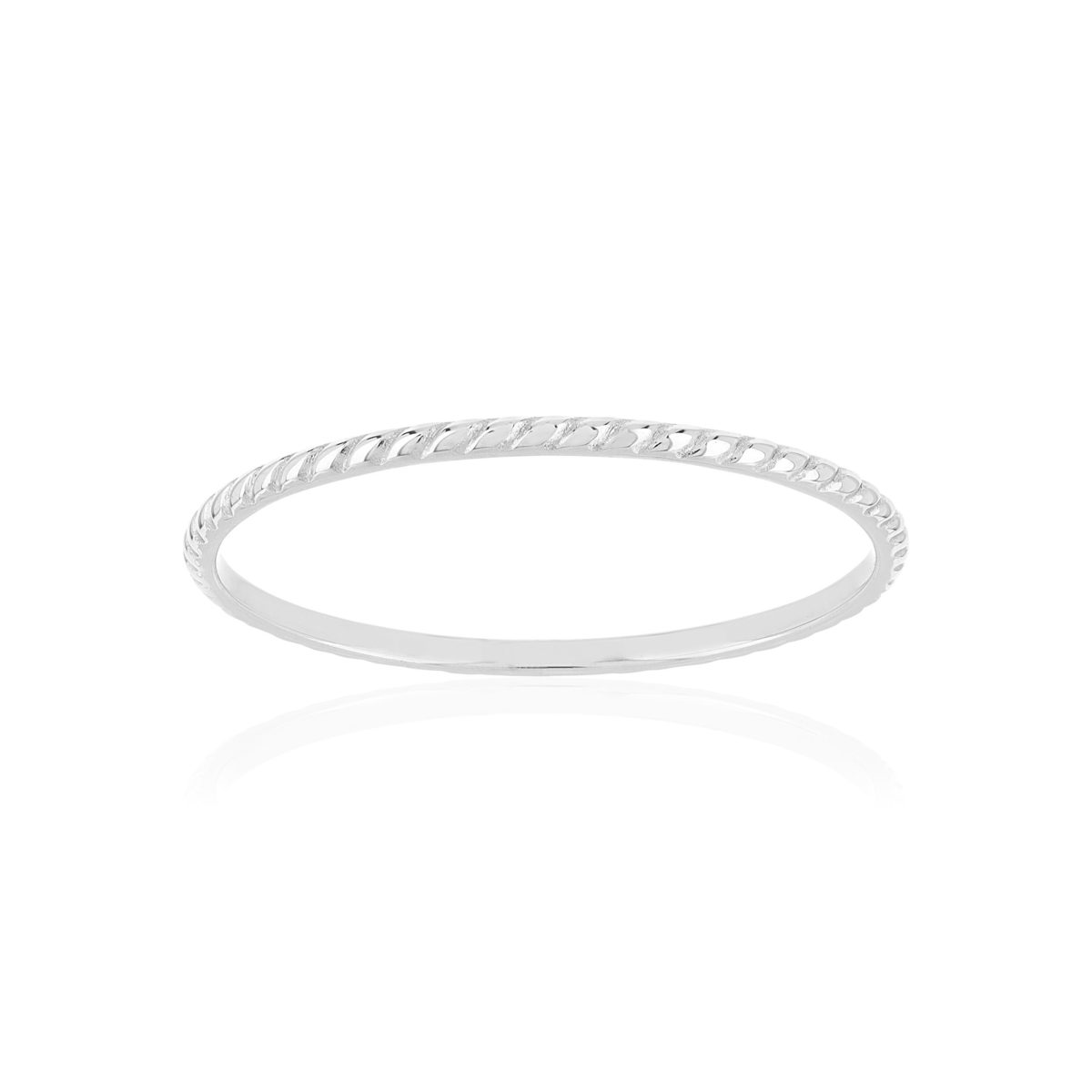Bague argent 925, torsadée.