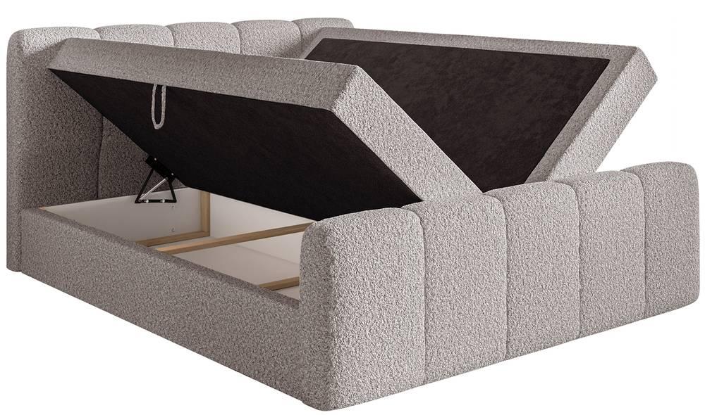 NADUVI Collection Boxspring Chloe 140x200 bouclé met opbergruimte