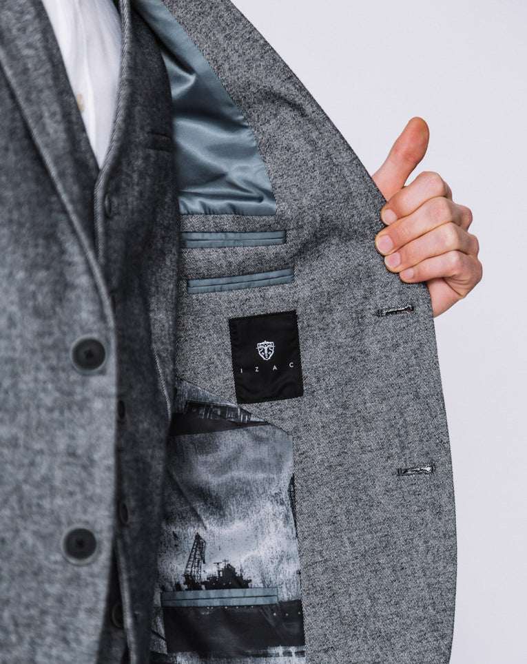 Veste tweed grise 