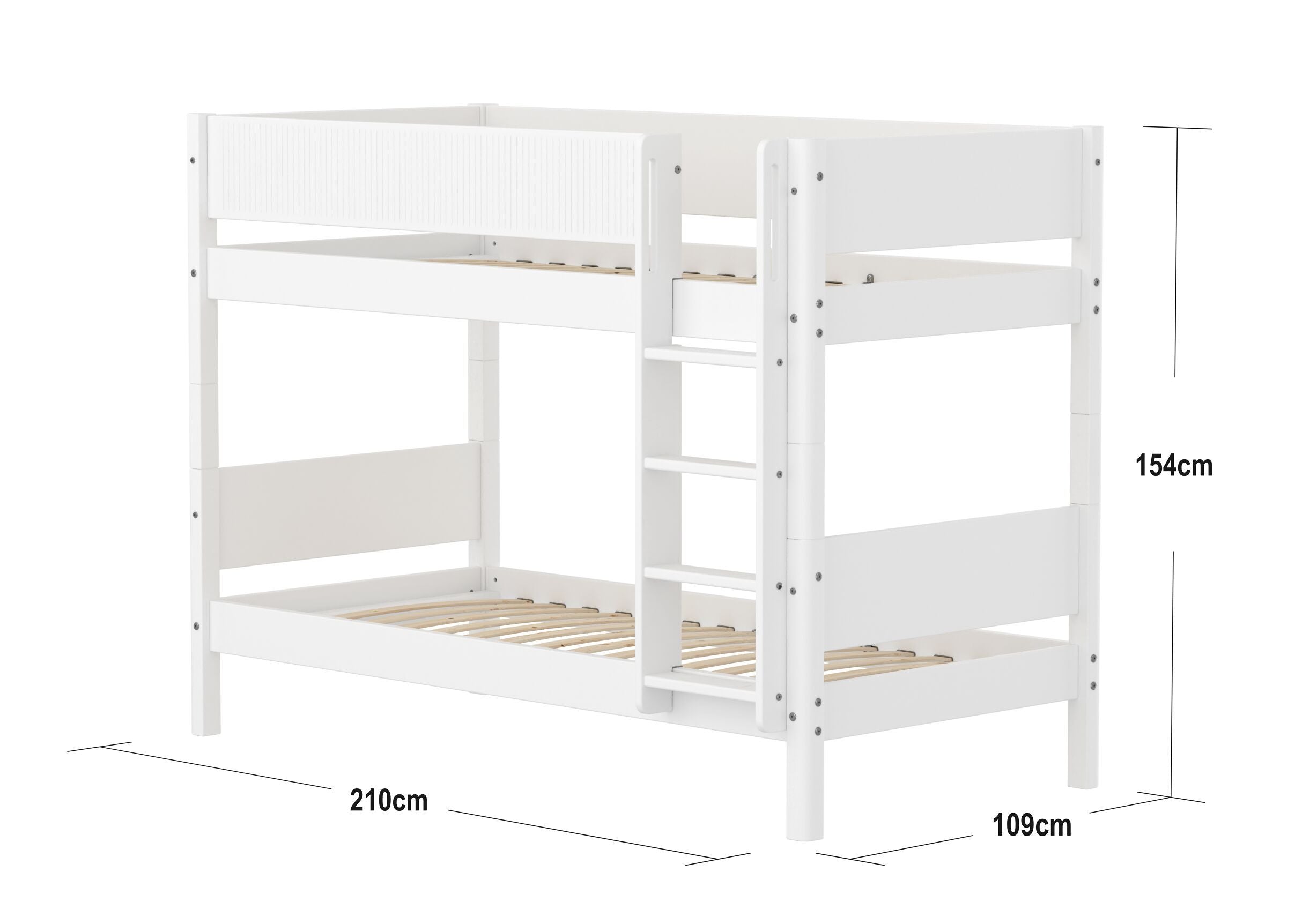 Flexa WHITE Etagenbett - Weiss / B: 109.0 cm x T: 210.0 cm x H: 154.0 cm
