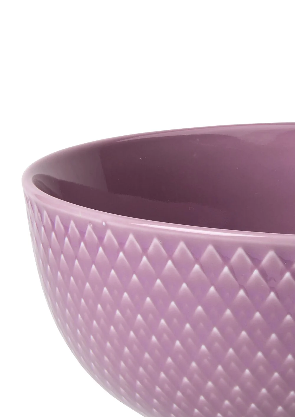 Lyngby Porcelæn  Rhombe Color skål, lilla - Ø15.5 cm
