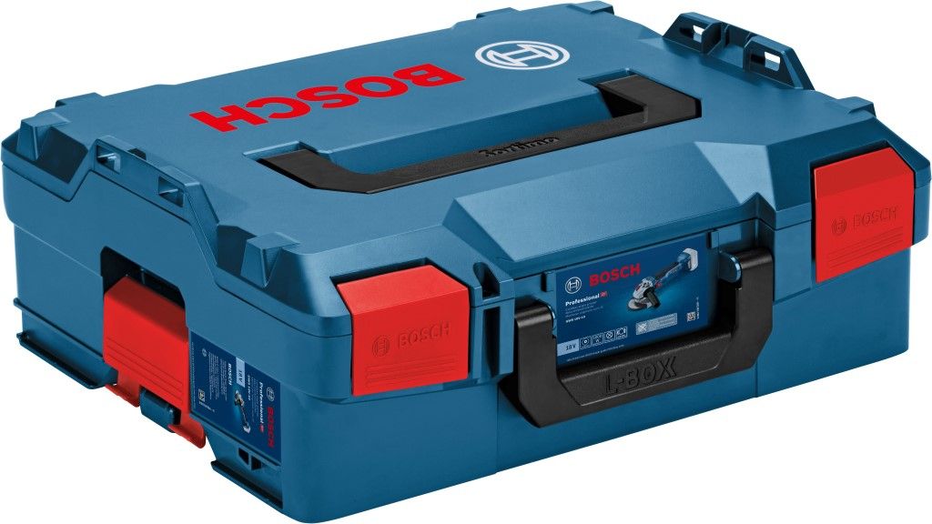 Bosch GWS 18V-10 18V Li-ion accu haakse haakse slijper set (2x 4,0Ah) in L-Boxx - 06019J4007