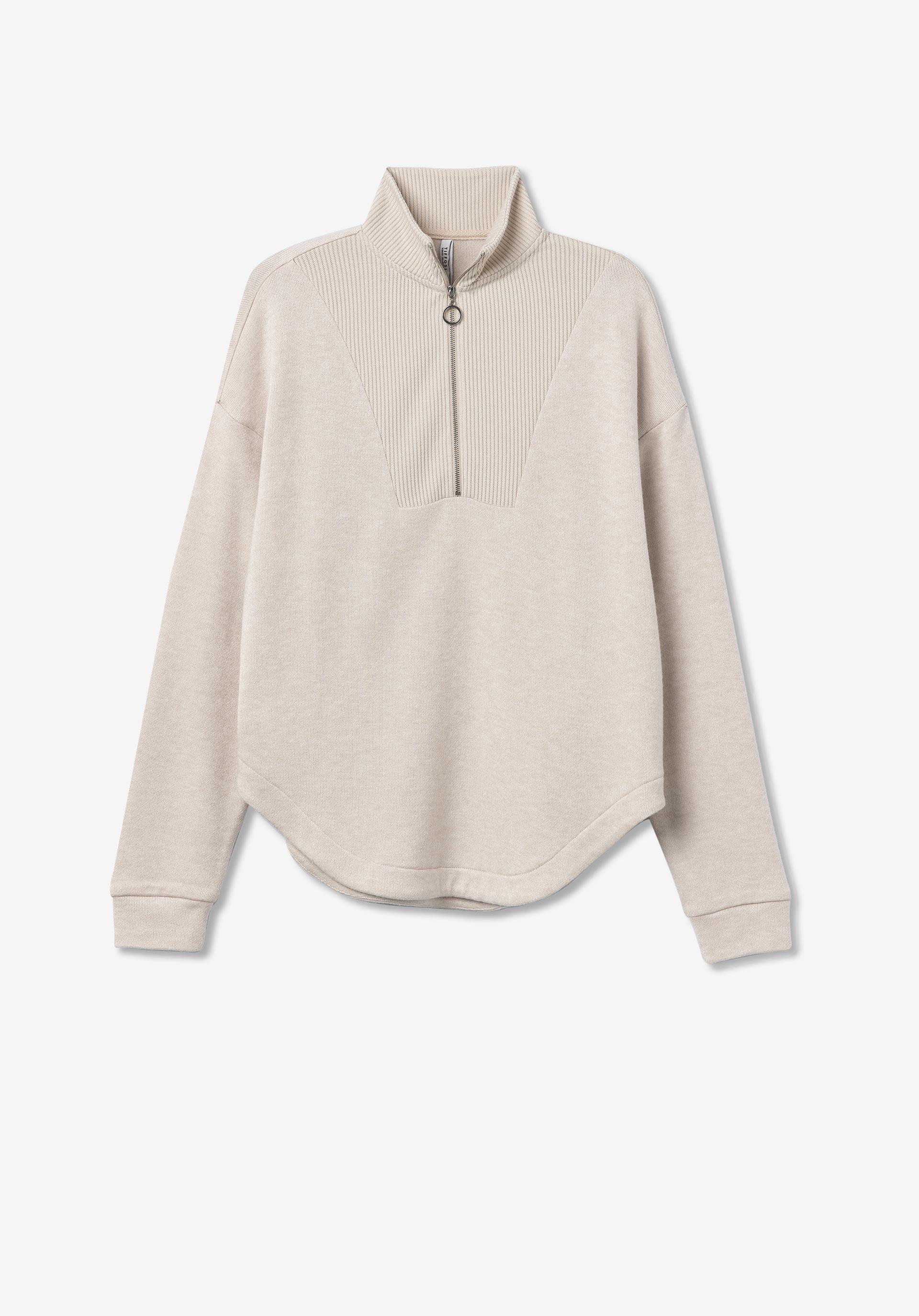 Sweatshirt com Fecho Frontal