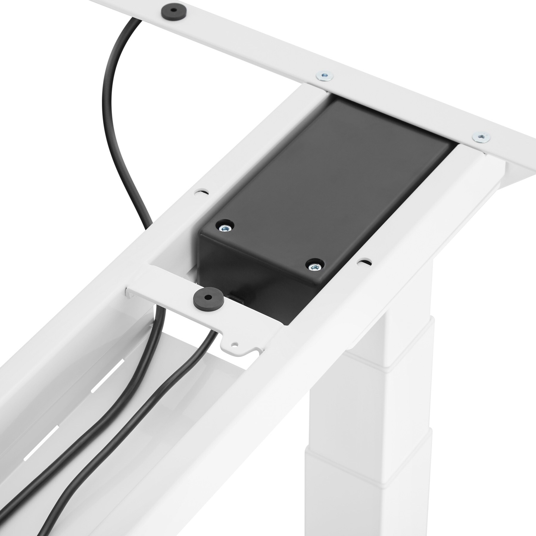 tectake® Tischgestell, elektrisch höhenverstellbar mit 2 Motoren, breitenverstellbar, 110 - 190 x 68 x 58 - 123 cm
