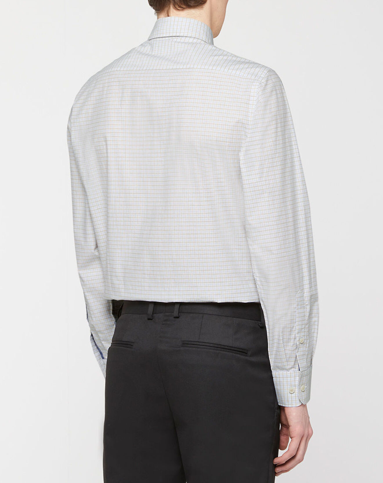 Hackett London Chemise Regular Fit à carreaux beige/blanc