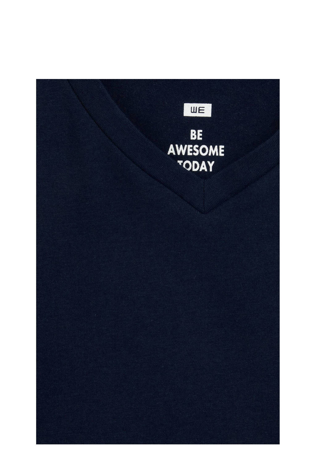 WE Fashion basic longsleeve donkerblauw