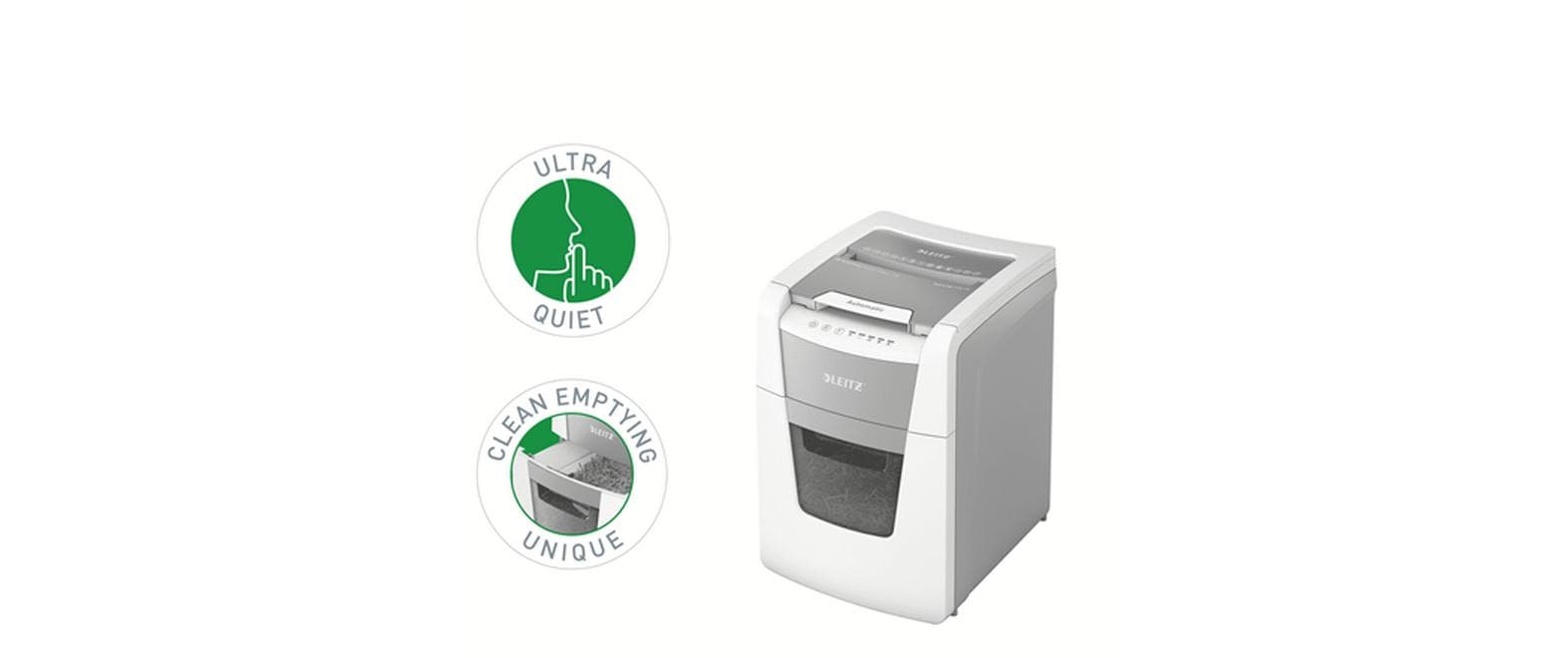 Aktenvernichter IQ Autofeed Small Office, P-5, 100 Blatt<br>Automatischer Dokumentenvernichter (auto) mit Mikroschnitt für sichere Vernichtung vertraulicher Unterlagen