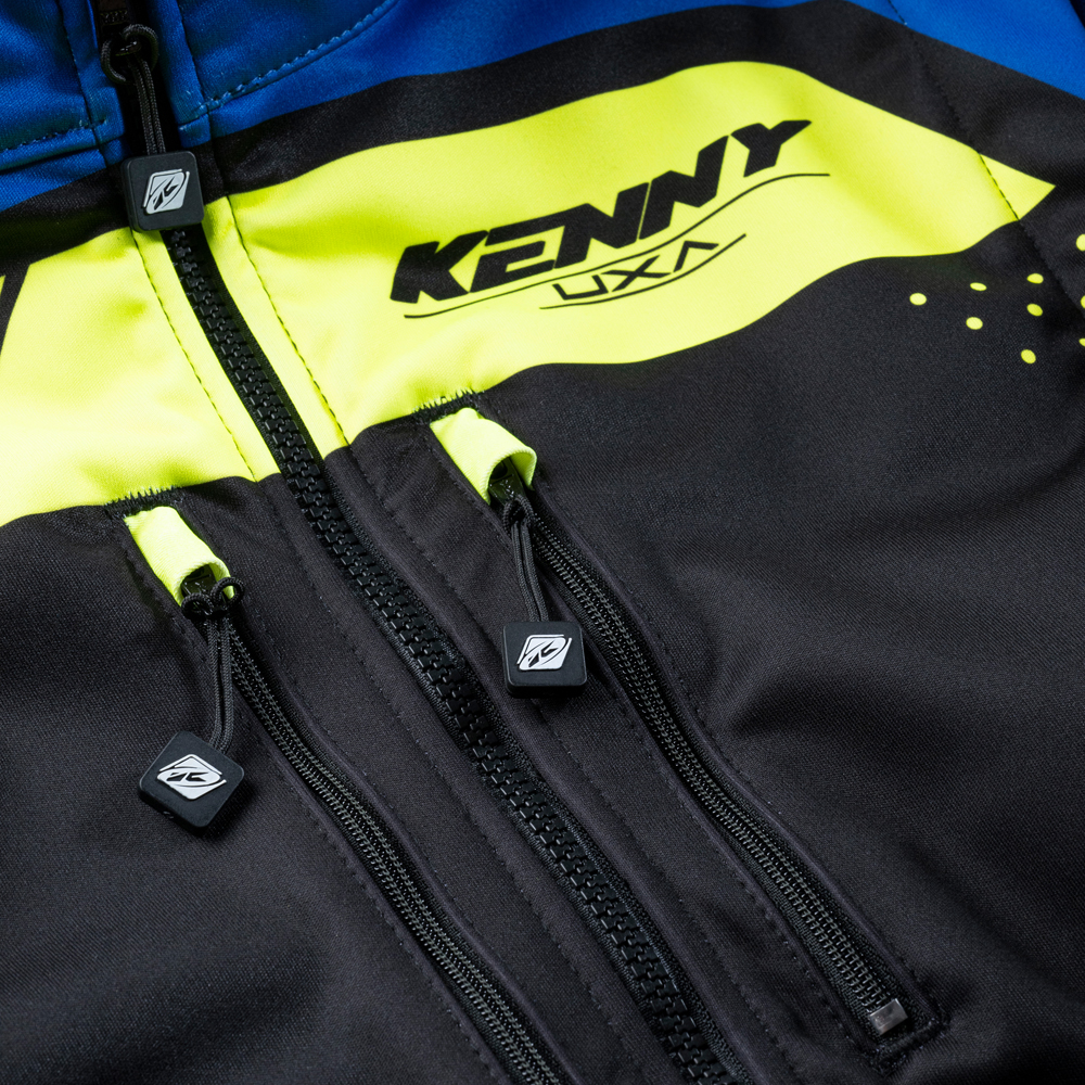 Kenny - Veste Softshell Noir / Bleu / Jaune