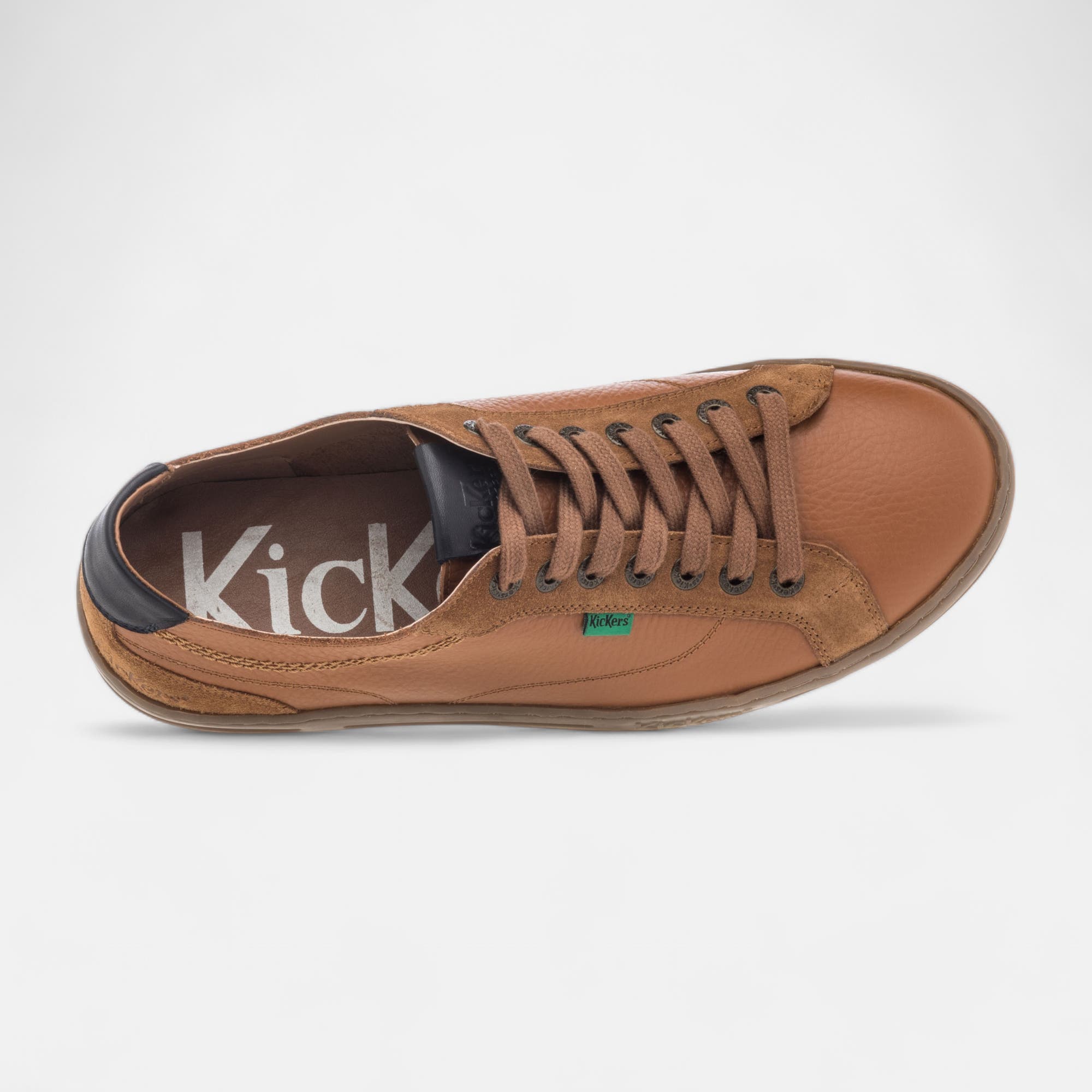 Baskets basses Homme en cuir cognac
