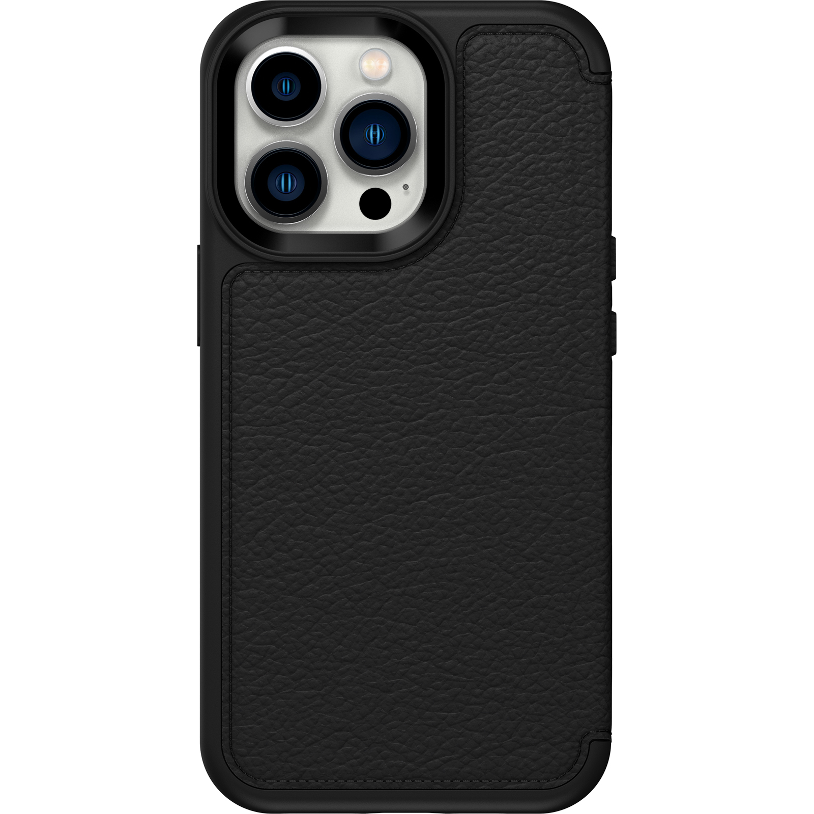 iPhone 13 Pro Echtleder Book Cover Tasche Strada Series (77-85810) - Schwarz