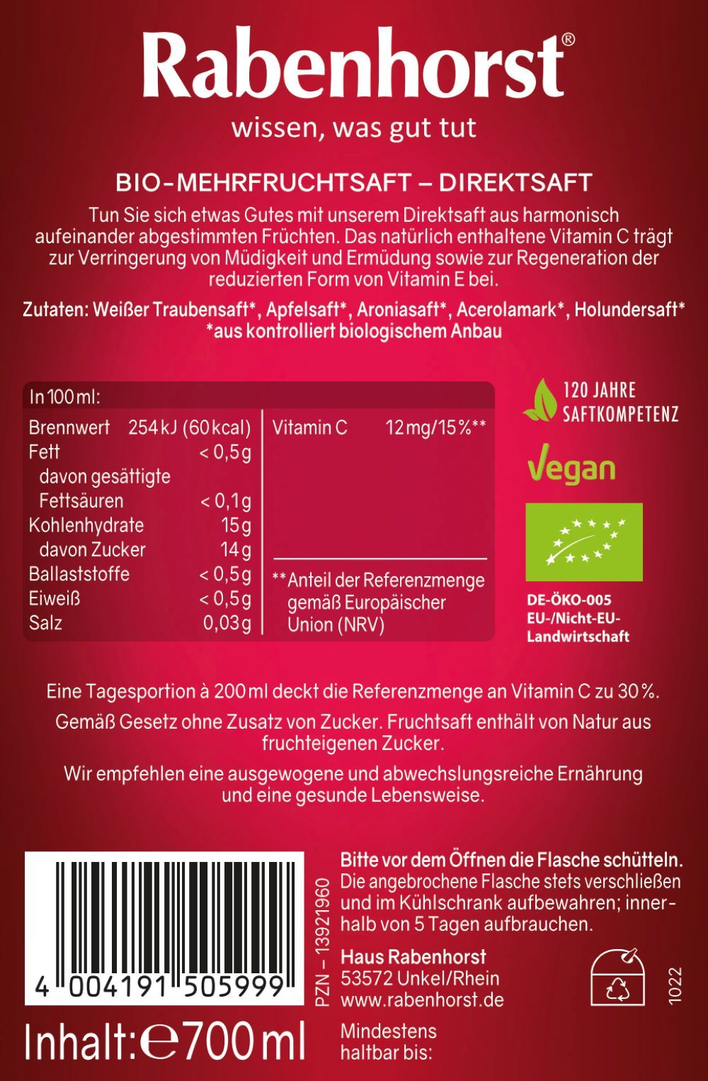 Rabenhorst Für die Regeneration BIO