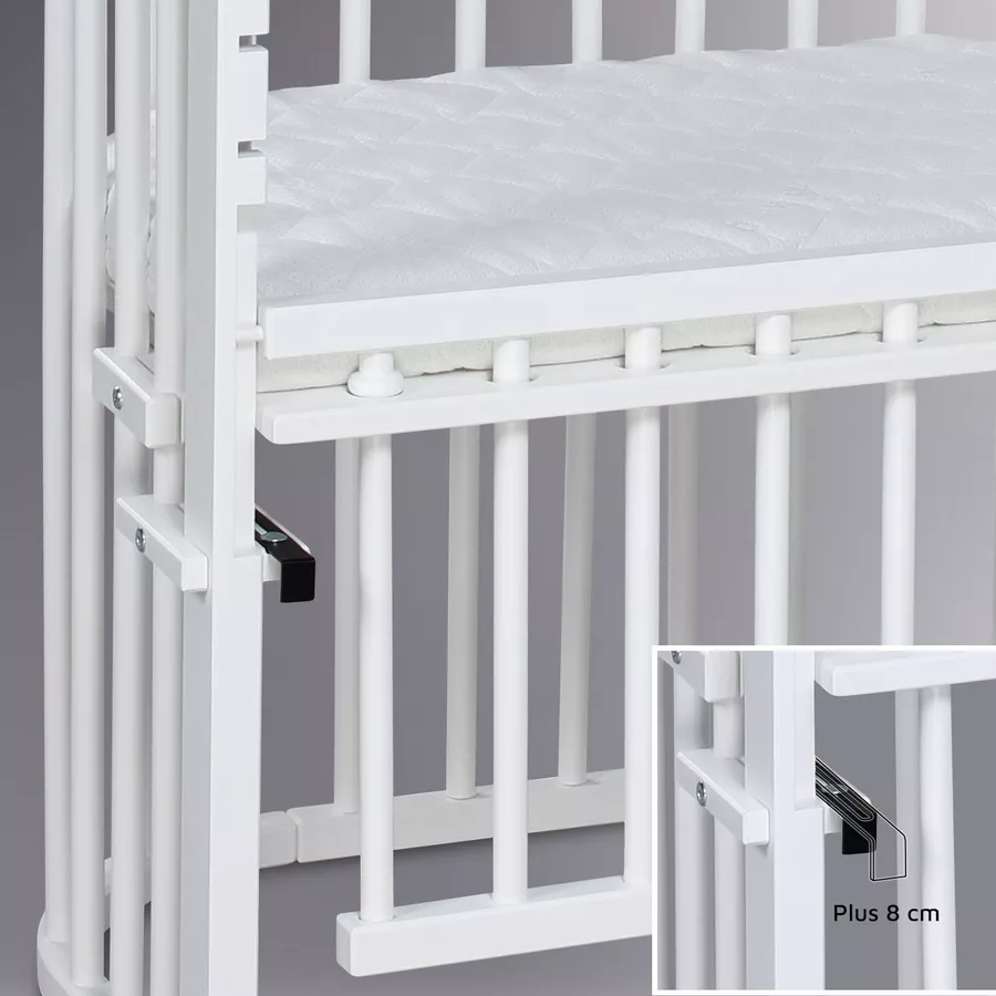 babybay Maxi Beistellbett Comfort Plus weiß lackiert