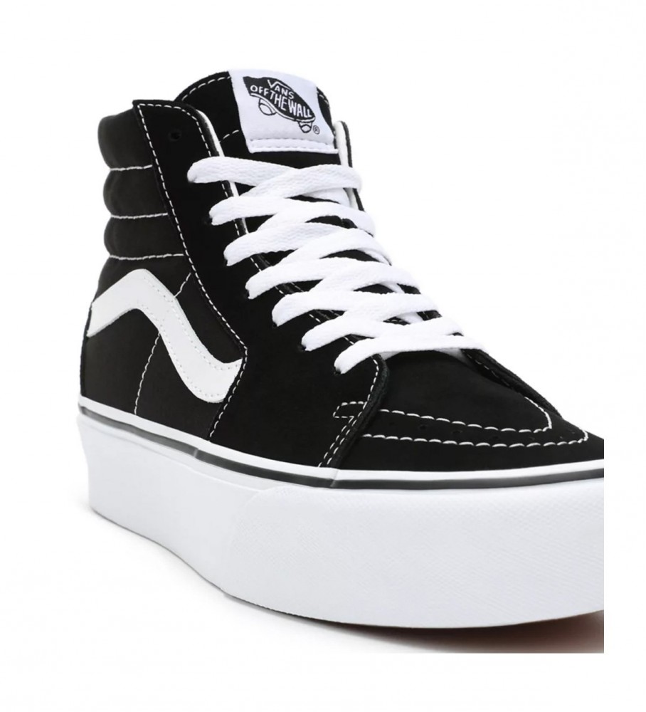 Tênis Vans Sk8-Hi 2.0 de camurça com plataforma, preto