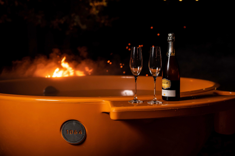 Weltevree Dutchtub Original hottub houtgestookt oranje
