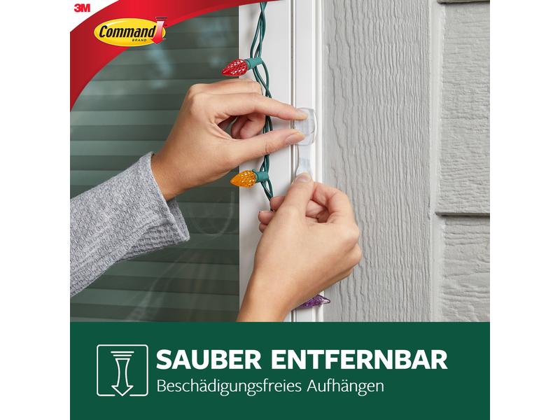 Command Haken Command Outdoor Transparent, 8 Haken Klebehaken