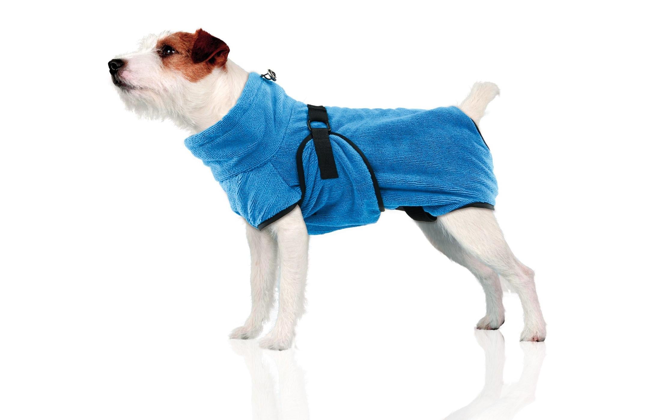 Bademantel Wety, XS, 22 cm, BlauHundebademäntel