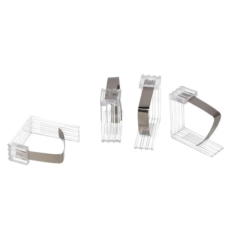 Gerimport Tafelkleed klemmen - 4x - transparant - 4,5 x 6 cm