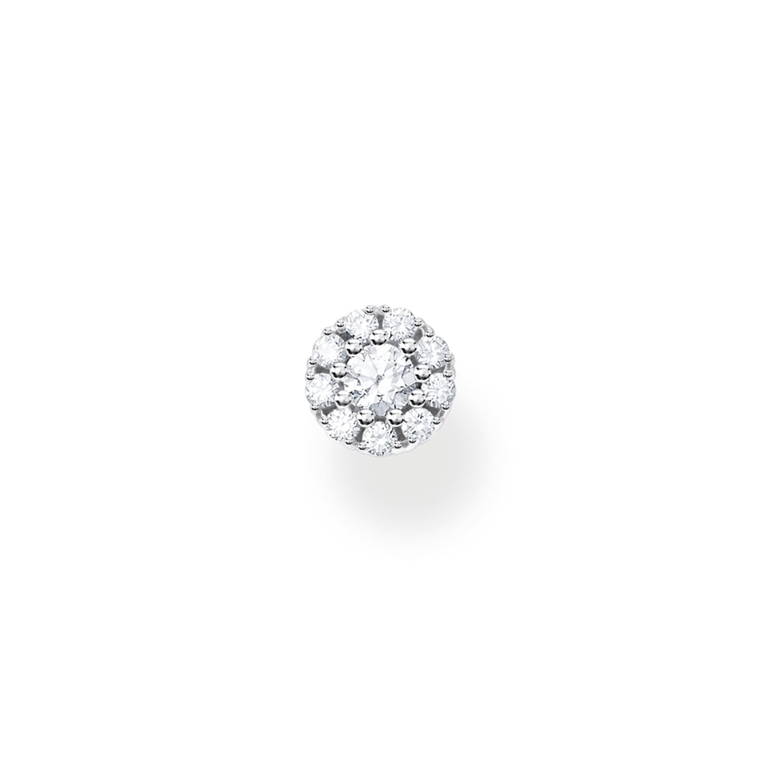 Thomas Sabo Charm Club Einzel Ohrstecker weisse Steine silber