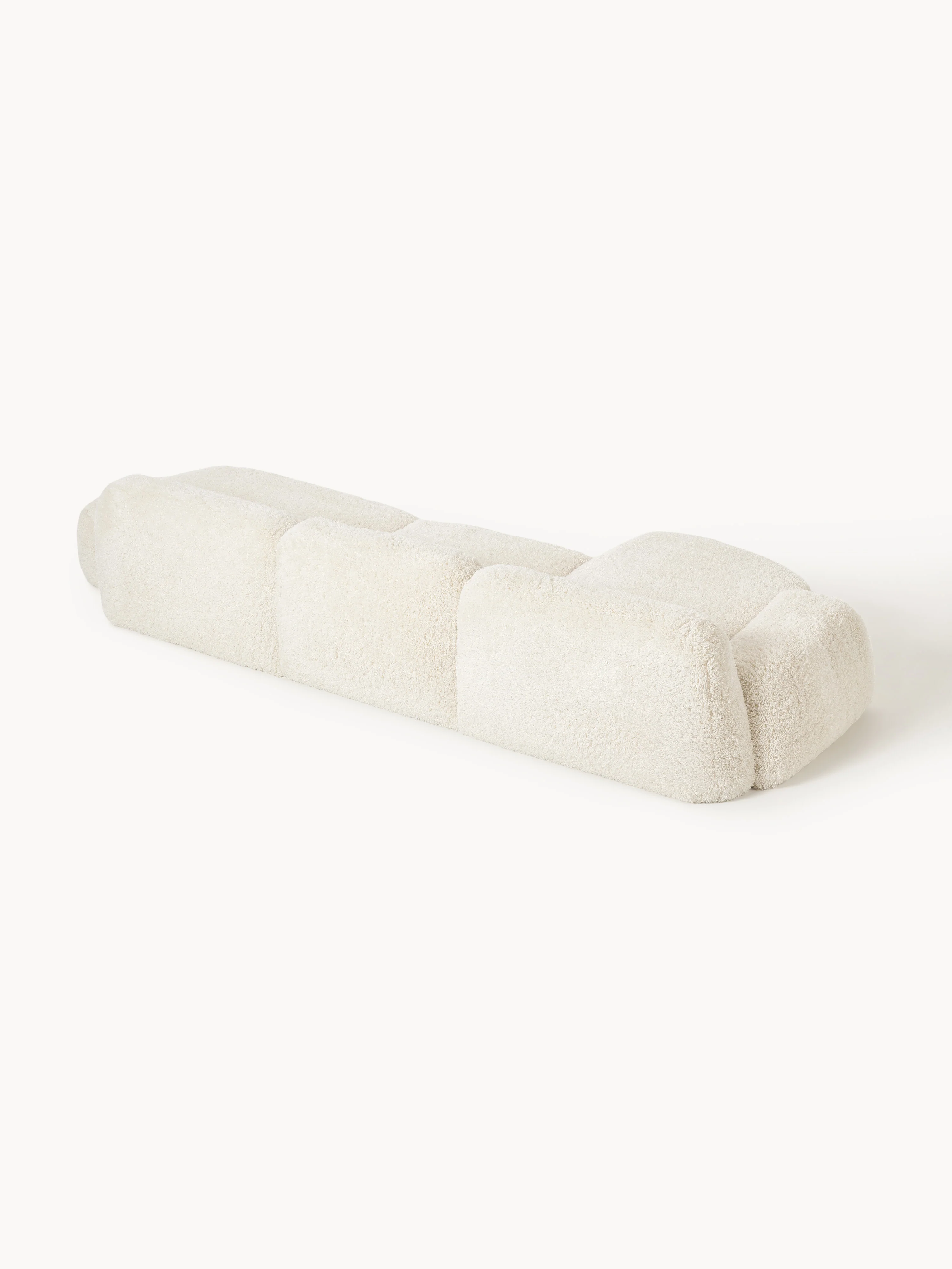 Modulaire teddy hoekbank Wolke (4-zits) met chaise longue