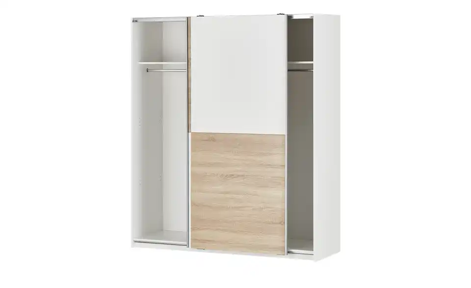 Schwebetürenschrank, 2-türig Time 170 cm Schachbrett sägerau