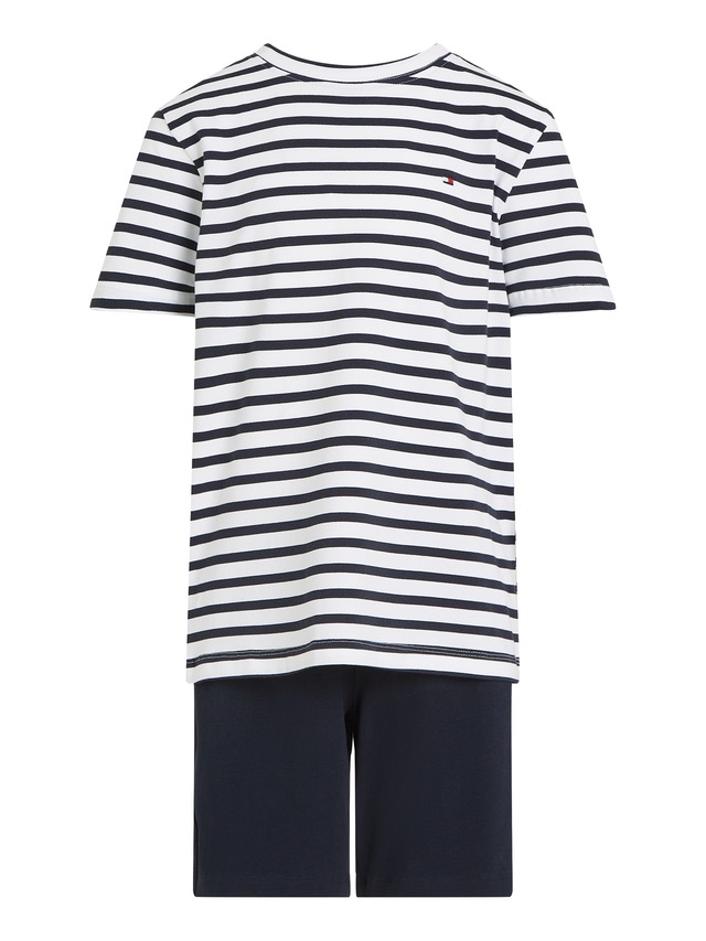 Tommy Hilfiger Underwear Pyjama »S/S JERSEY PJ SET« Set, 2er, 2 Stk. tlg., mit Logostickerei