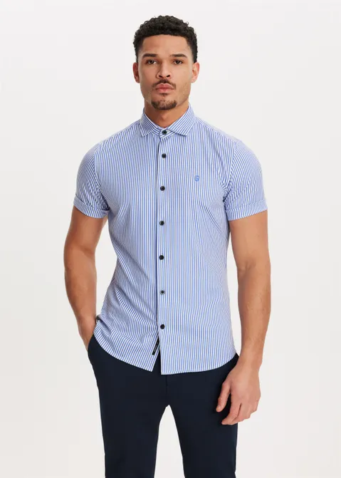 Overhemd stretch blauw (BLW.D)
