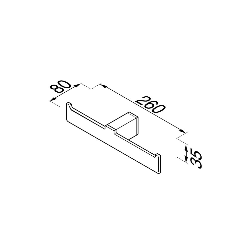 Geesa Modern Art toiletrolhouder zonder klep dubbel chroom