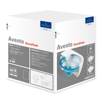 Villeroy & Boch Avento randloos toilet CeramicPlus met softclose zitting wit glans