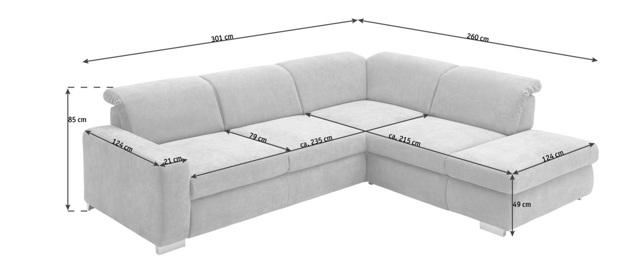 Beldomo Style Ecksofa FRANKIE