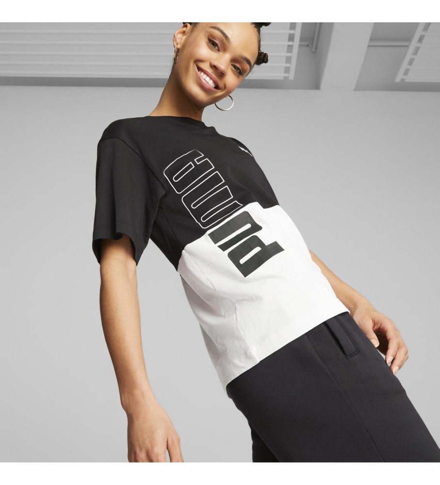 Camiseta Puma Power Colorblock, preta