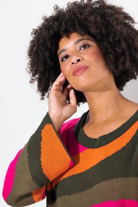 Pullover, oversized, Colormuster, Trompetenärmel
