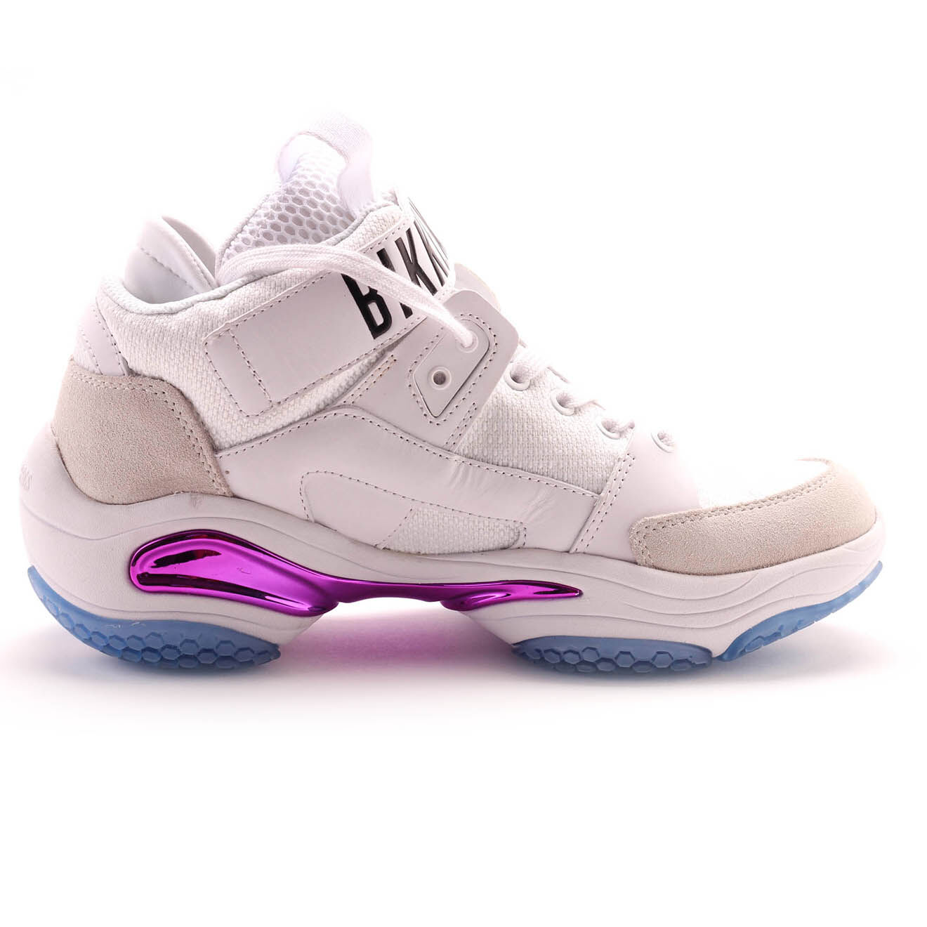 Bikkembergs Baskets en Cuir bleu/blanc/violet