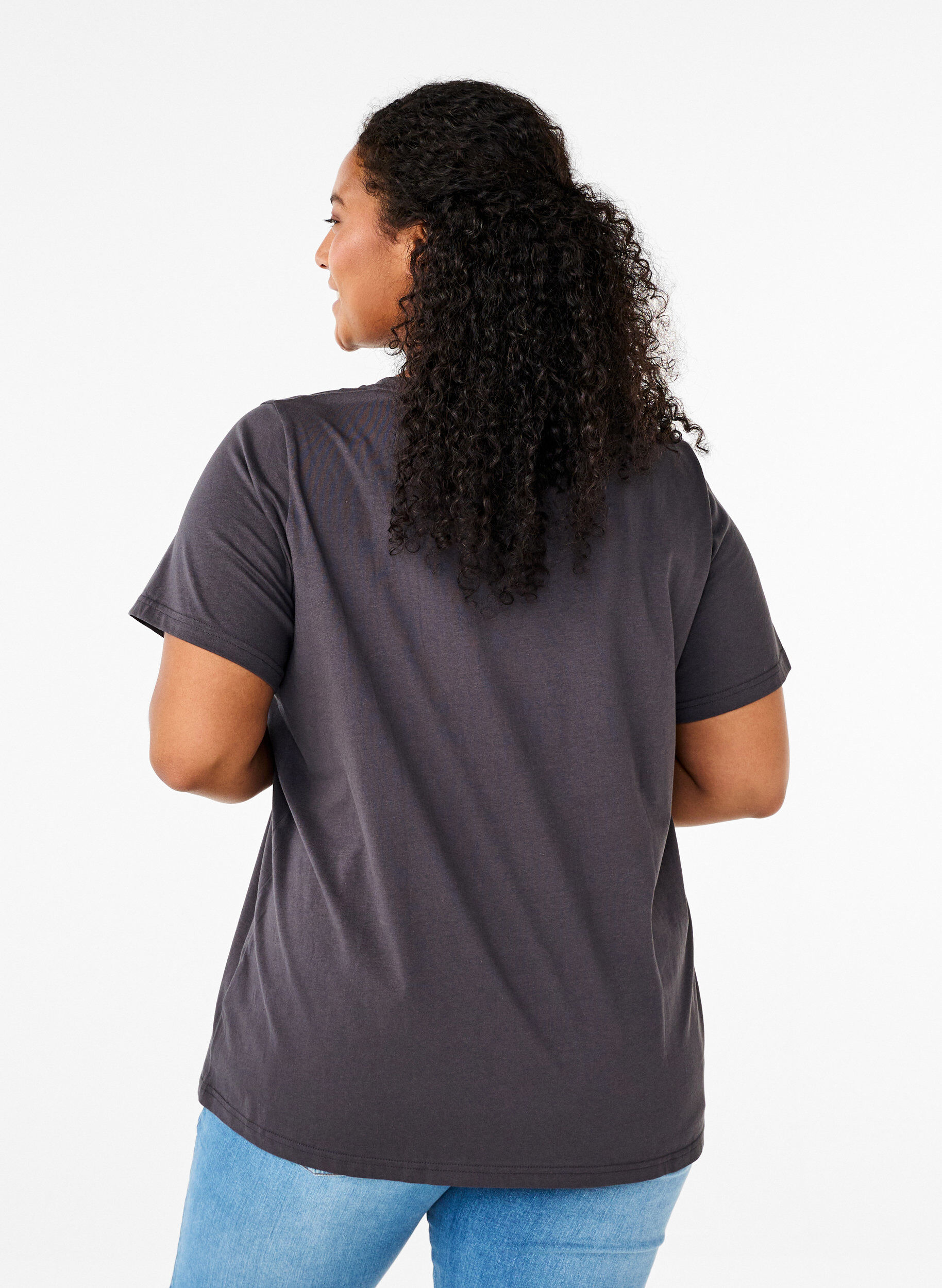 Bomulds t-shirt med print