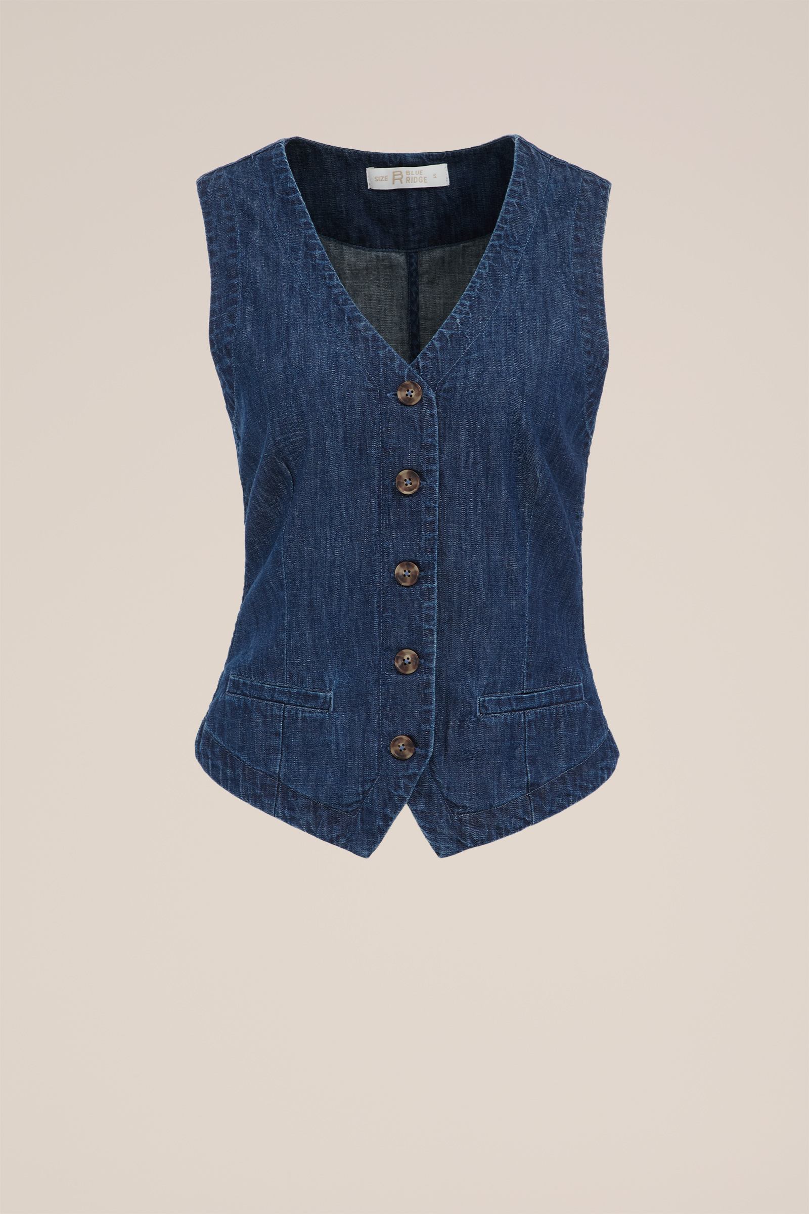 demim gilet WE Fashion Donkerblauw