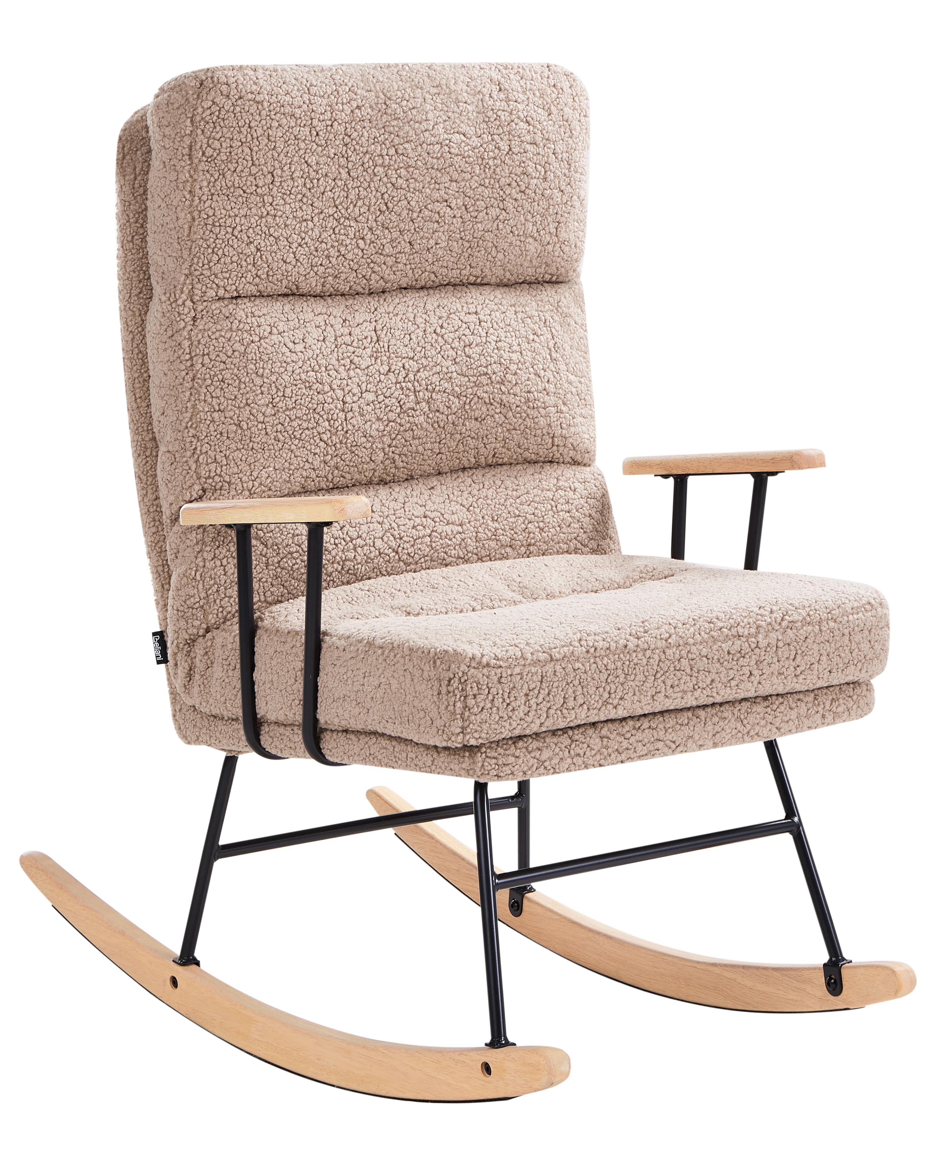Schommelstoel ESKELIN achteroververstelbaar Bouclé Beige