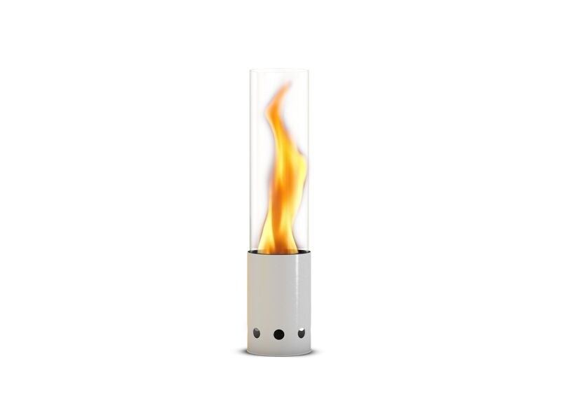 Gardenflare Tischfeuer Weiss Kompaktes Dekofeuer