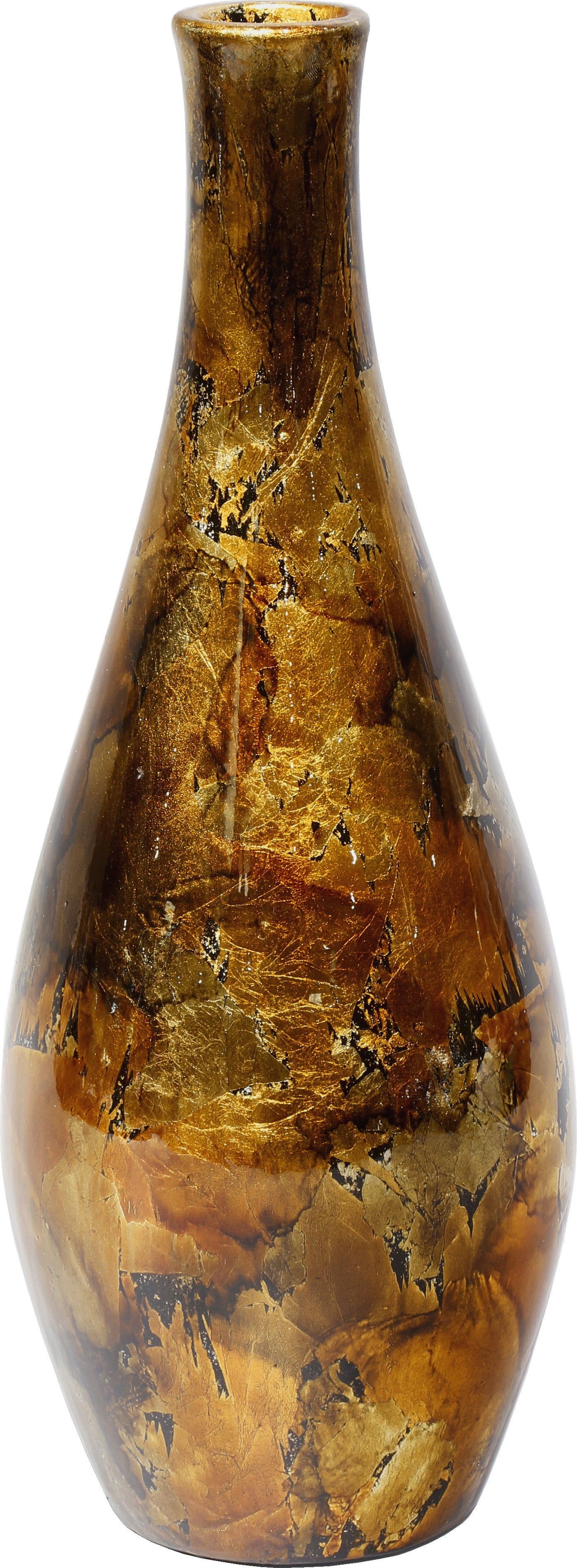 Vaas Dazzle goud / koper 13 x 13 x 35 cm