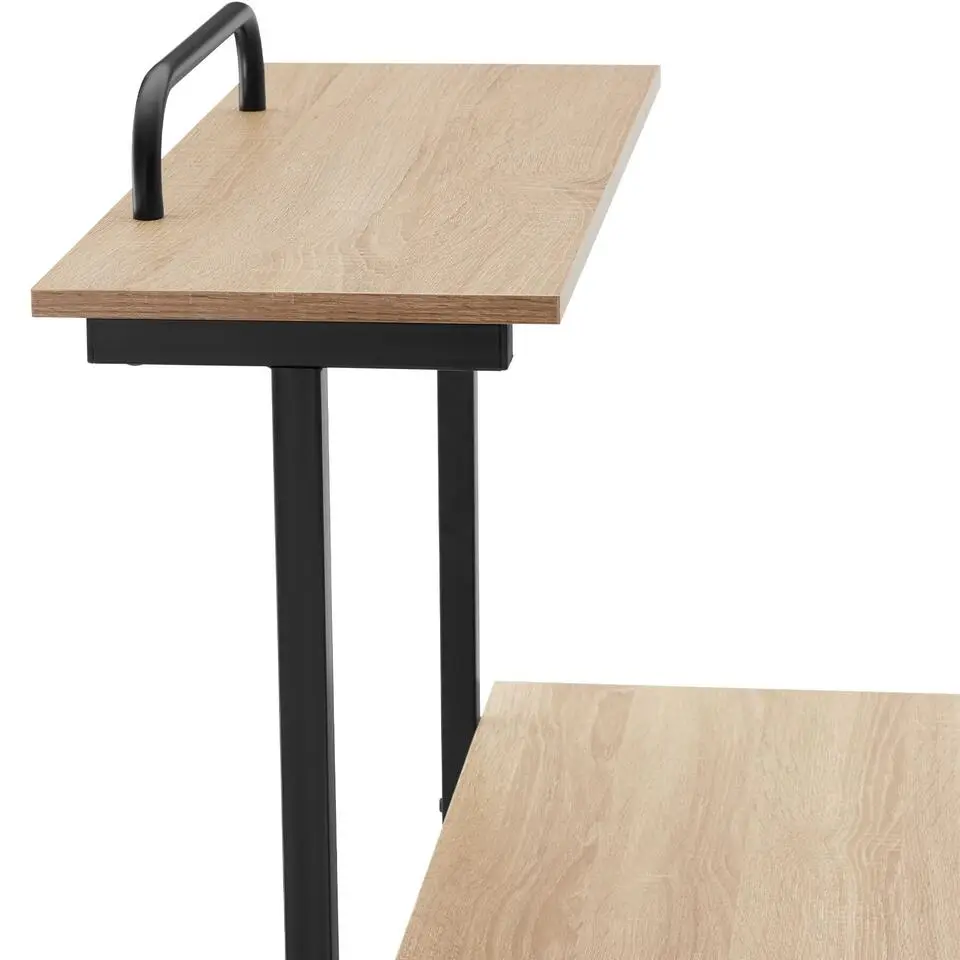 tectake Bureau Fife 80x65,5x130,5cm, Industrieel Licht Hout, Eiken Sonoma