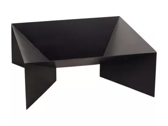 Brasero de jardin carré DINE en acier-70 cm-Acier noir sablé---Acier noir sablé