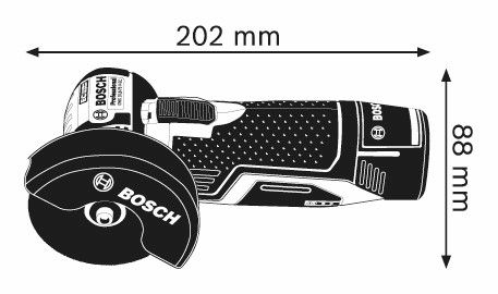 Bosch GWS 12V-76 Accu haakse slijpmachine (in L-Boxx) - 06019F2003