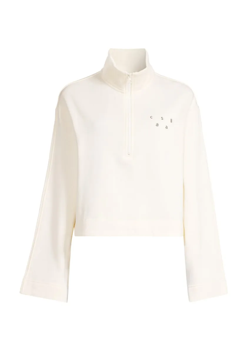 Casall Comfy Half Zip Sweater Off White