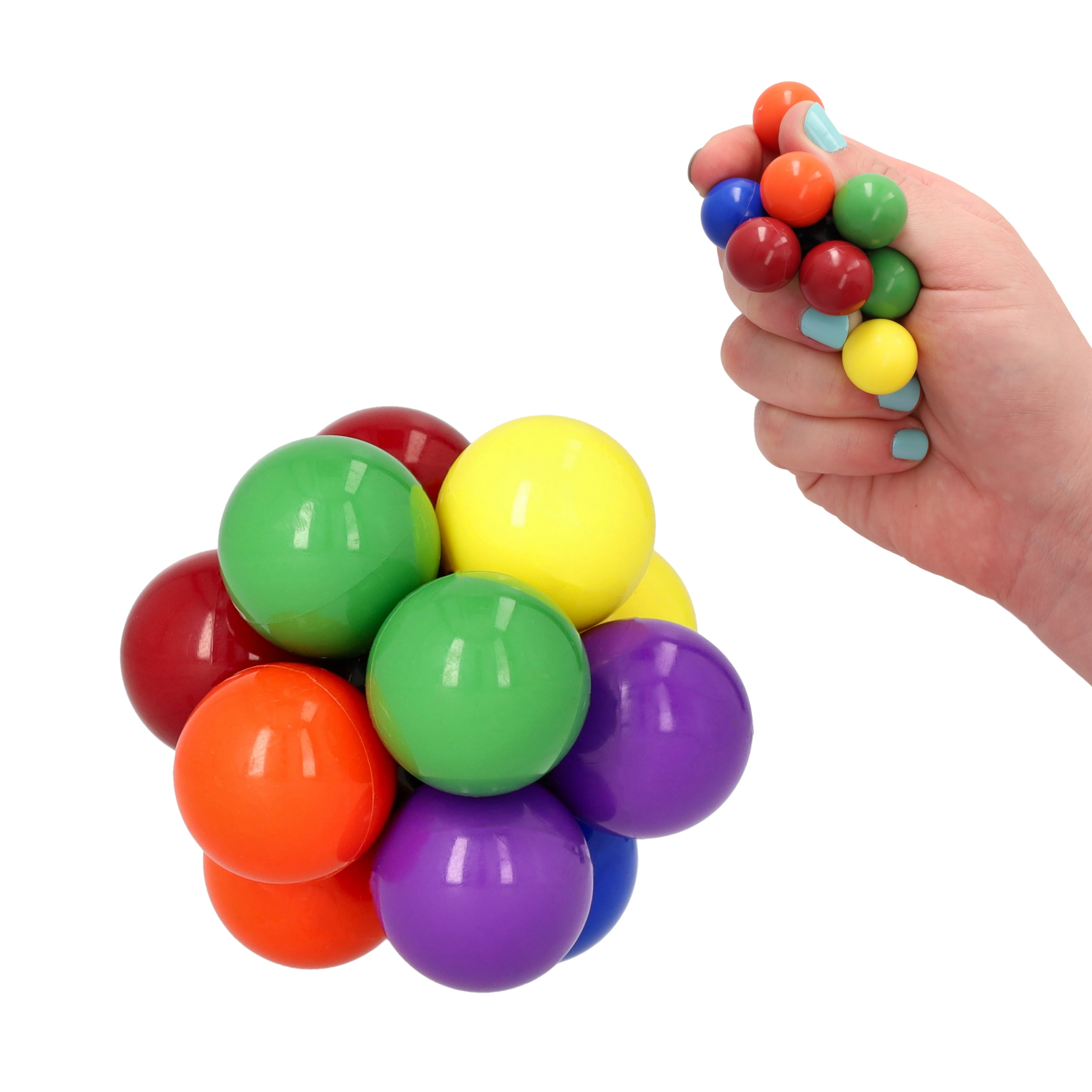 (4.5x4.5cm) Anti Stress Atom Ball Kinder Dekompressions Fidget Spielzeug Massage Perlen - Bunt