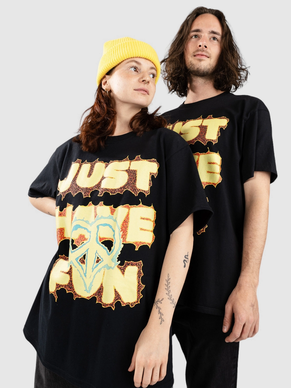 JUST HAVE FUN Sketched Out T-Shirt black