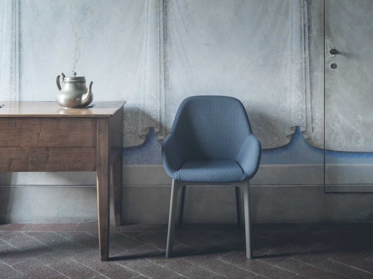 Kartell Clap stoel melange grafiet, zwart onderstel