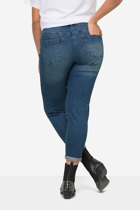 7/8-Jeans, Slim Fit, Ziersteinchen. 5-Pocket