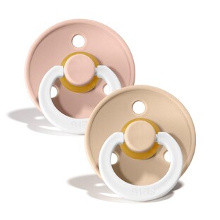 BIBS Glow Fopspeen 18  Maanden Vanilla/Blush 2ST