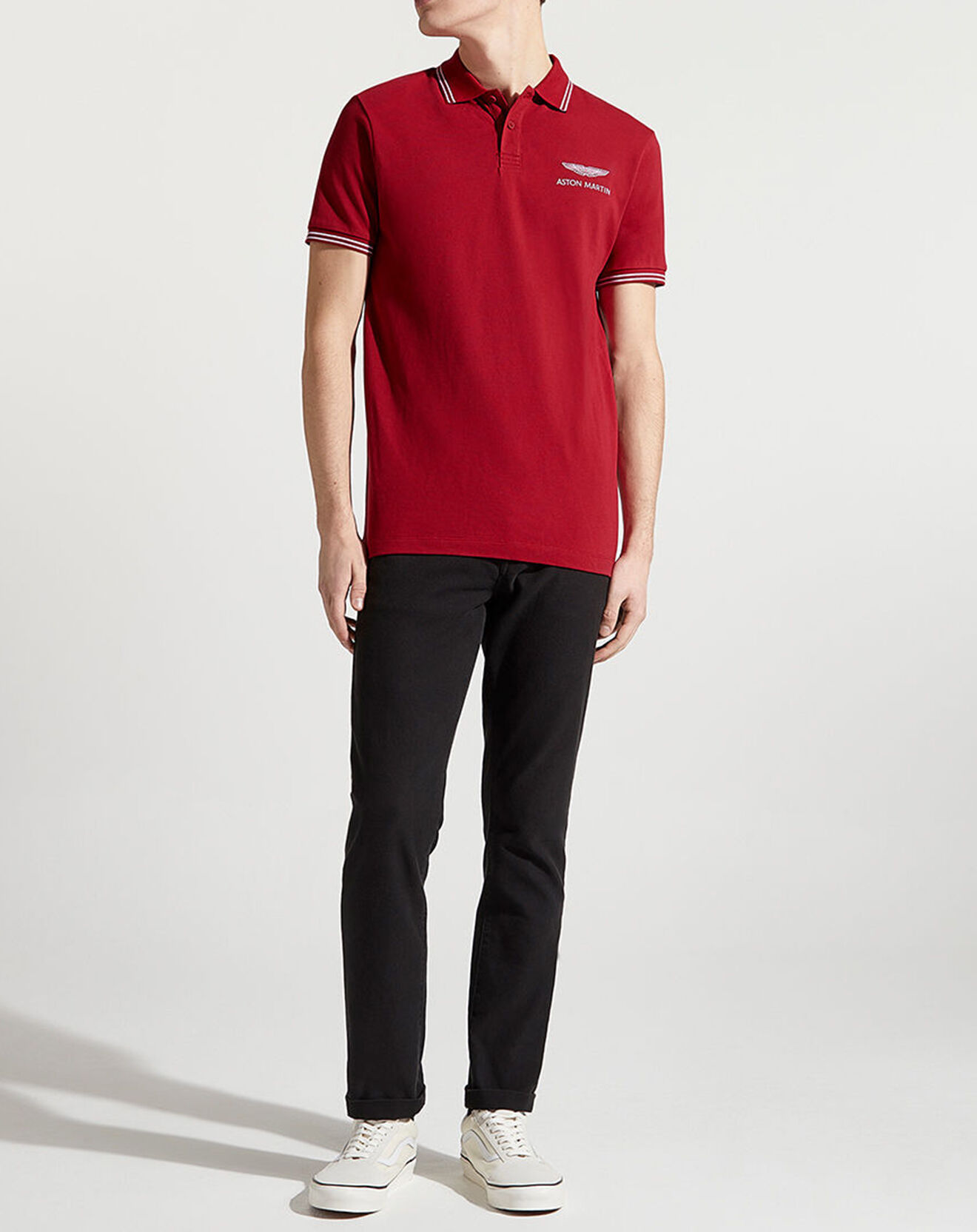 Hackett London Polo Regular Fit uni Aston Martin Racing Logo rouge