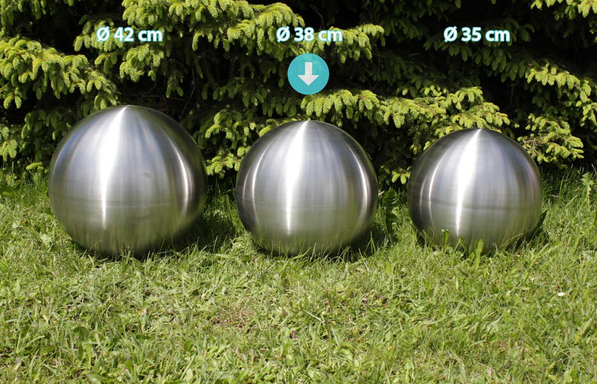 Edelstahlkugel Gartenkugel Dekokugel SferaInox 38cm matt 10977