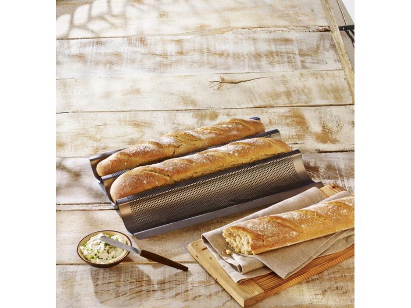 RBV Birkmann Brot-Backform Laib & Seele Baguette Für 3 Baguettes von 250 bis 300 g