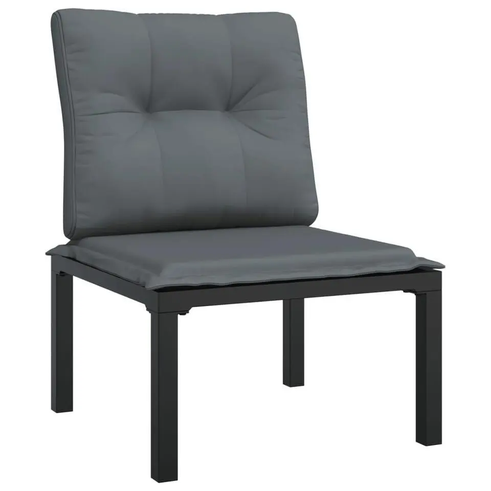 vidaXL - Loungeset - Zwart - Poly rattan